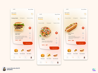 Fast Food App app design ui