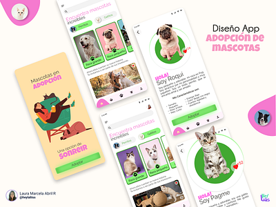 Design App - Pet Adoption app design identidad ui