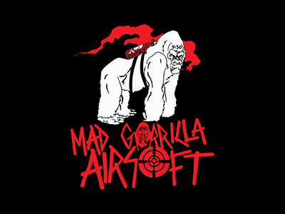 MadGorilla Airsoft business logo branding emblem logo flat logo logo design logo inspirations mascot logo mascotlogo