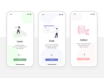 Dribbble Shot walkthrough screen mobile app ui design walkthrough screen