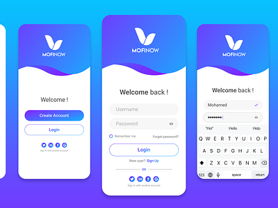 App Login UI Design app design app ui creative design finance app login login scree mobile app mobile app design money app register sign in sign up sign up with facebook sign up with google ui ui design ui kit ux design