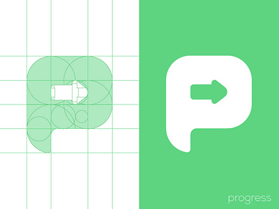 progress app construct logo progress vector