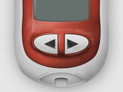 Meter Detail arrow blood button buttons device gloss glucose icon icons maroon meter plastic red render screen shine silver texture