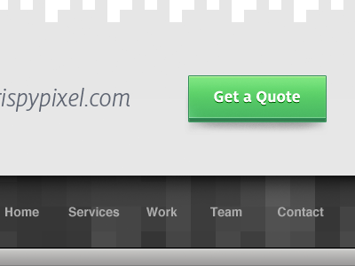 Krispypixel Footer button design footer green krispy krispypixel pixel quote web webpage