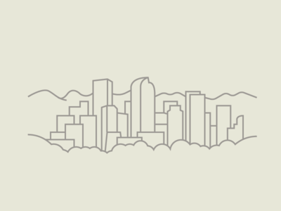 Denver art city cityscape denver illustration line skyline town