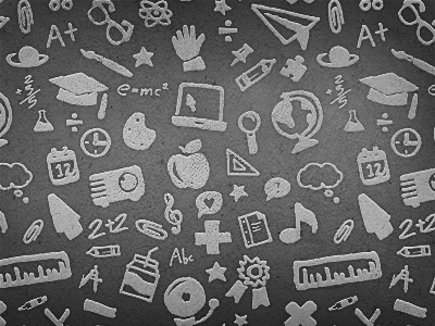 ClassRealm Pattern apple bell board chalk class classrealm education eraser graduate hipster icons milk paper paper clip pattern pencil projector realm