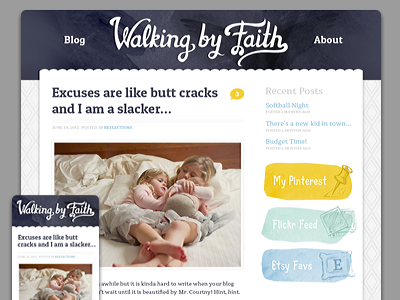 Walking by Faith blog blog christ etsy faith flickr icons layout mod pinterest responsive vintage