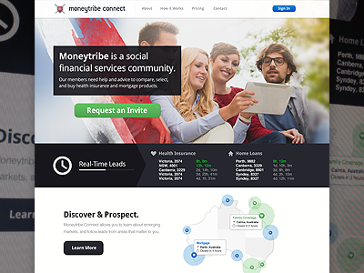 Moneytribe Connect - Draft australia big connect homepage image moneytribe tribe web