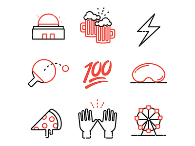 Chicago SPiN Icons chicago emoji icons pizza