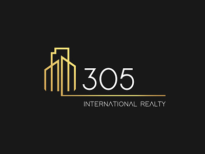 305 International Realty branding design icon illustration logo typography vector