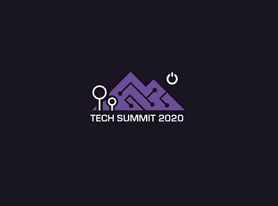 Tech Summit 2020 circut logo metaphor minimalist mountain simple tech technology technology logo
