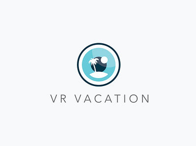 VR Vacation beach eye graphic logo relaxation vacation virtual reality