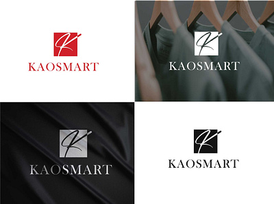 Kaosmart /k letter logo branding business clothing brand graphic design k letter logo minimal modern startup