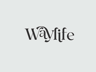 Waylife wordmark logo abstract bold brand id brand identity business logo design logomark logotype minimal simple startup