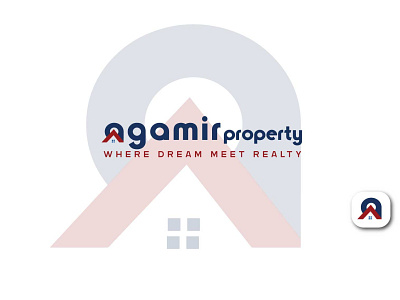 Agamir property logo design brand identity font graphic design logotype modern property business real estate typography