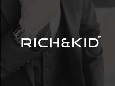 RICH & KID Clothing Logo brand identity business logo clothing logo font graphic design logo design logotype mens fashion wordmark