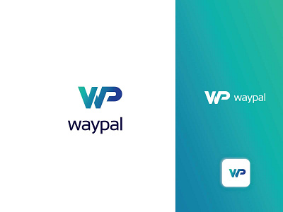 wp waypal logo brand identity business logo graphic design illustration lettermark logotype plugin vector wp wp letter