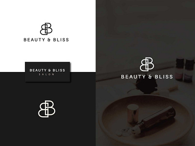 BEAUTY & BLISS LOGO bb beauty brand brand identity branding clean cosmetic esthetic graphic design icon lettermark logo logotype luxury modern logo salon spa symbol vector women