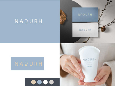 NAOURH logo beauty brand brand identity cosmetics face graphic design illustration logo design minimalist natural organic product salon skincare brand women wordmark