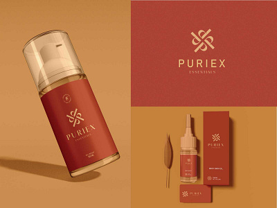 PURIEX beauty boutique branding clothing cosmetic elegant letter logo luxury minimal monogram nature premium product style women youth