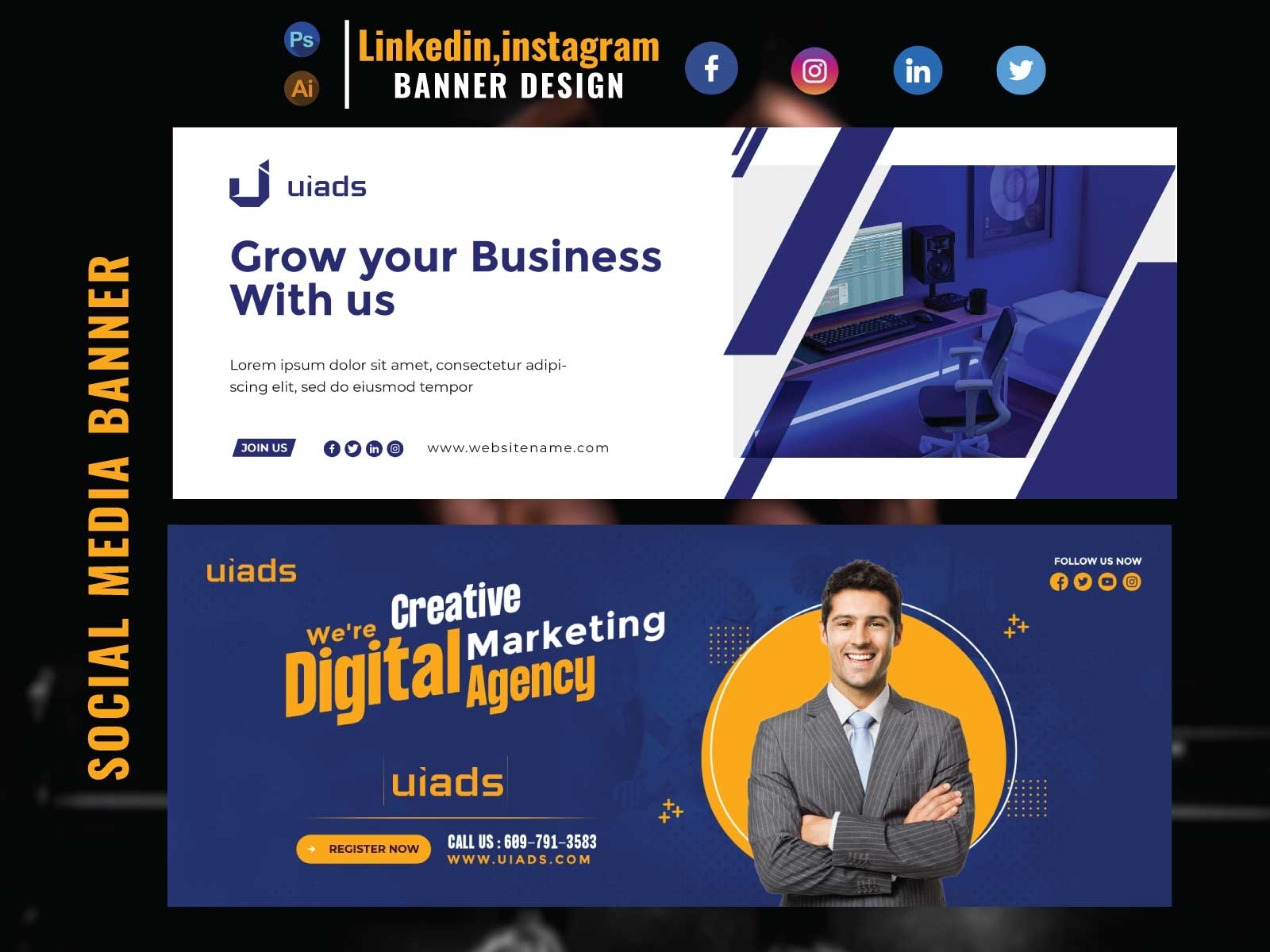 LinkedIn Banner Ι Cover Design by lima sultana on Dribbble