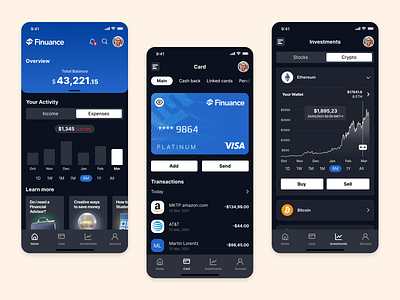 Finance Mobile App Design