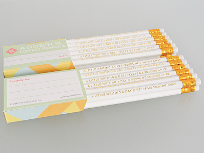A dozen of our lovely pencils craft identity logo pencils stationery