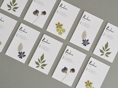 Fleurapy branding emboss flowers fresh identity logo pastel print