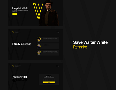 Save Walter White - Remake branding breaking bad redesign remake save walter white uiux walter white