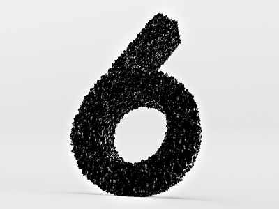 36 Days of Type - 6 36dot 3d 3d text blender daysoftype design displacement lettering letters number text type type design typography