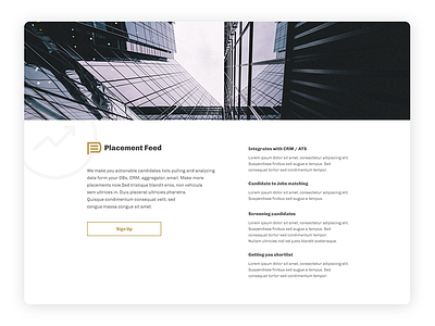 Placement Feed Product page
