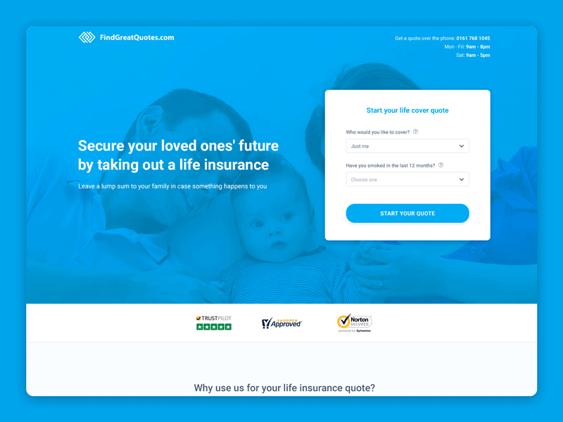 Health Insurance Quotes – Landing Page