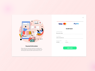 Daily UI - 002 - Credit card payment credit card daily ui design interface ui