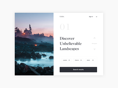 Exlidis Homepage 01 app blog layout search travel trip web