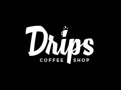 Drips coffee coffee shop cup drip logo mug