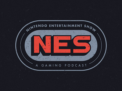 Nes Logo Dribbble badge branding design logo nintendo patch podcast retro vintage