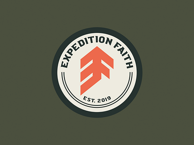 Expedition Faith Badge badge bold brand branding camp camping design expedition faith icon illustration logo monogram outdoor logo retro thick lines typography vector vintage