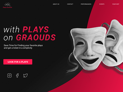 Daily UI #003 Challenge_ Landing page for Theatre app.