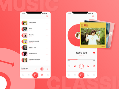 Music player UI design app design graphic design ui ux