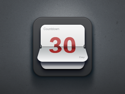 Countdown app application calendar china clock countdown flip icon ios iphone logo paco