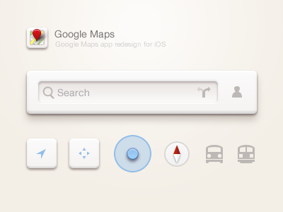 Google Maps app google gui icons ios map paco search ui