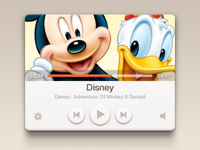 Music Player button disney icon kit mickey music paco player ui video