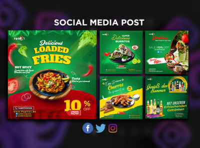 Social media post design. banner branding food food banner food cover food design food poster food promotion graphic design ig post instagram post logo restaurant