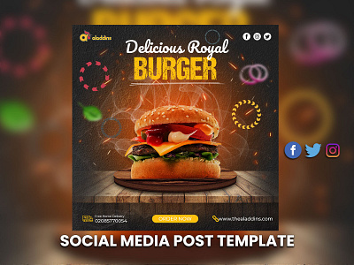 Social media post design branding food food design food promotion graphic design illustration instagram post