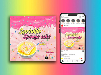 Instagram post design. Food post design