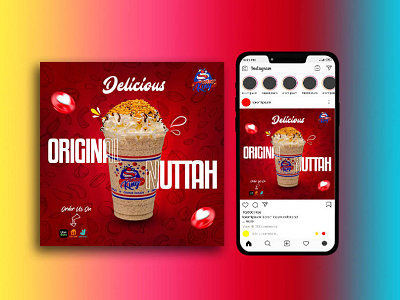 Original Nuttah. Instagram food post design. banner branding crispy crunchy design food food design food promotion foodbanner graphic design ig igdesign illustration instagram post nuttah original originalnuttah post poster socialmedia