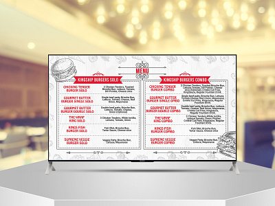 Digital menu card or TV Screen design branding design digital banner digital flyer digital menu card digital poster food food design food promotion food screen food tv display graphic design illustration instagram post menu card menu design social media post tv screen ui vintage menu