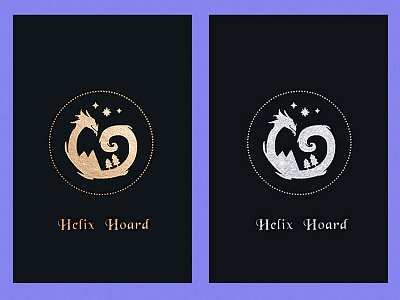 Helix Hoard branding dragon handicraft helix logo stars swirl