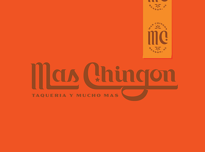 Mas Chingon 70s lettering ligatures logotype mexican omaha spanish tacos