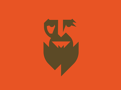 Mann Provision Co. beard beard logo bearded man branding flame geometric man negative space